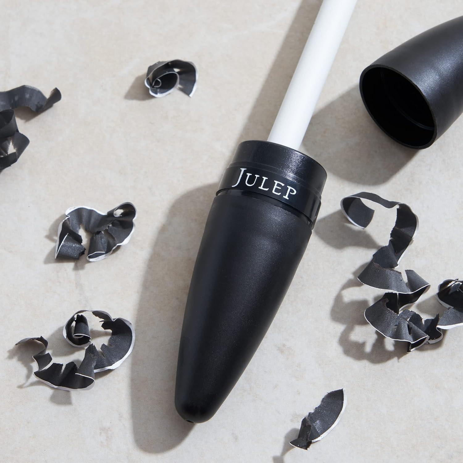 imageJulep Stay Sharp When Pencil Met Gel Sharpenable MultiUse Longwear Eyeliner Pencil  TransferProof  High Performance Liner Chocolate Brown Shimmer  Cosmetic Makeup Pencil Sharpener