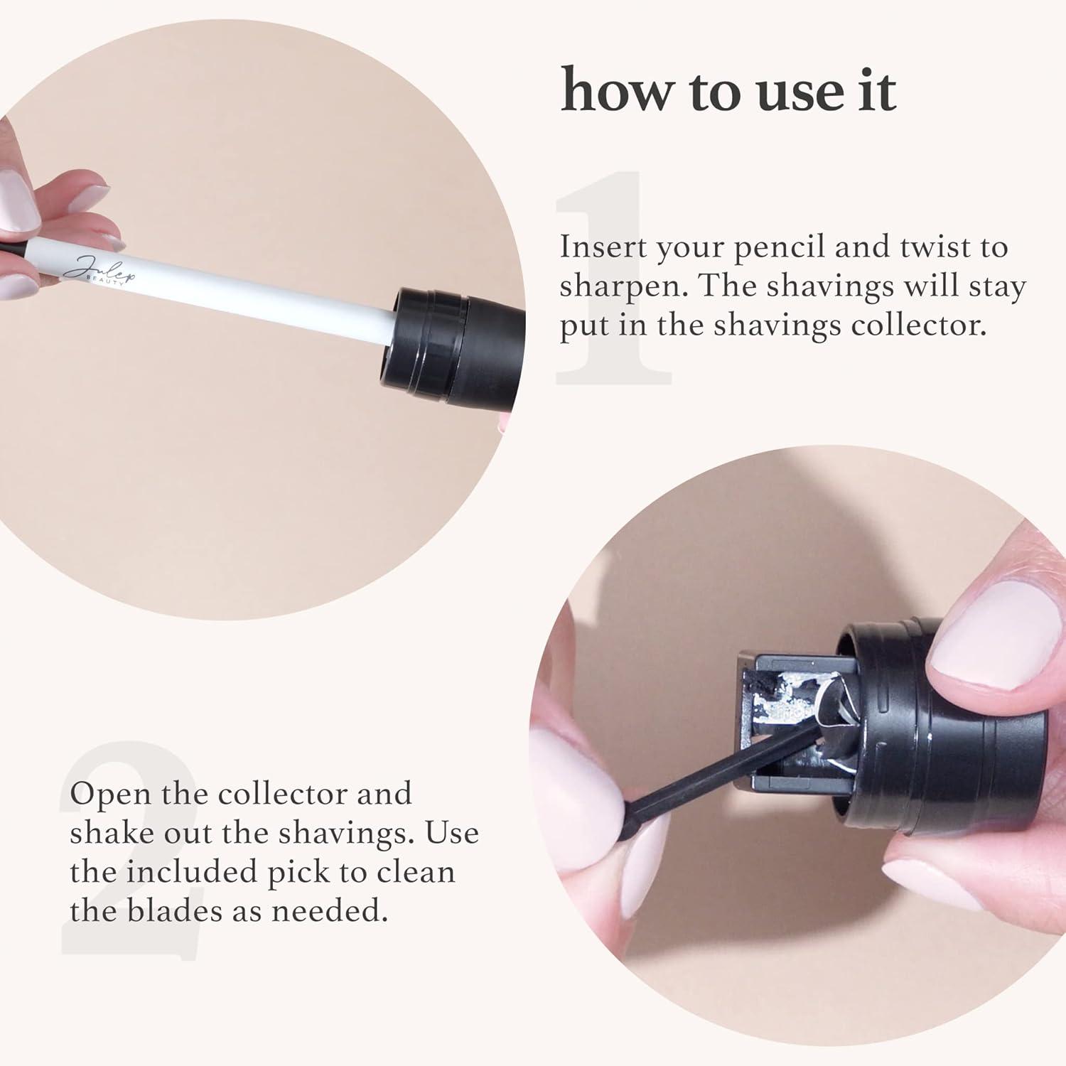 imageJulep Stay Sharp When Pencil Met Gel Sharpenable MultiUse Longwear Eyeliner Pencil  TransferProof  High Performance Liner Chocolate Brown Shimmer  Cosmetic Makeup Pencil Sharpener