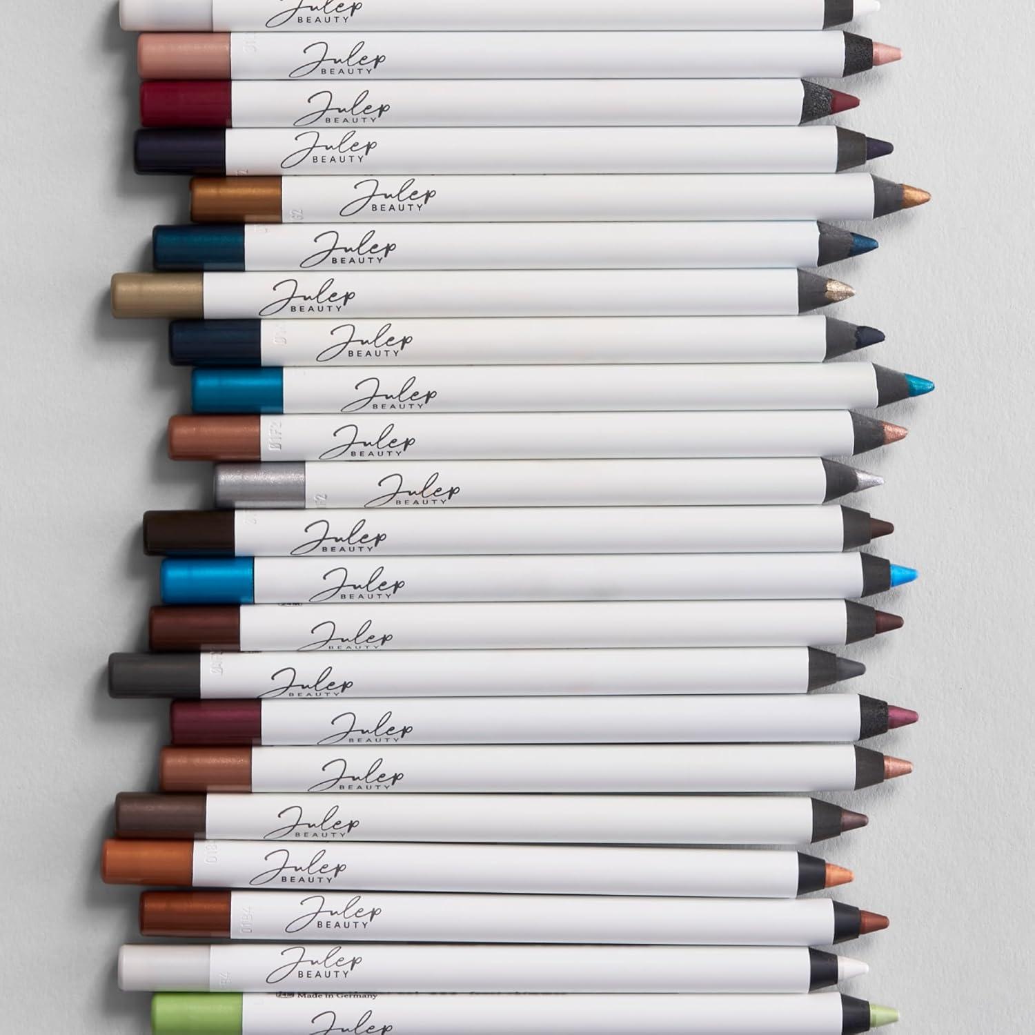imageJulep When Pencil Met Gel Sharpenable MultiUse Longwear Eyeliner Pencil  Rich Brown  TransferProof  High Performance Liner25 Green Tea Shimmer