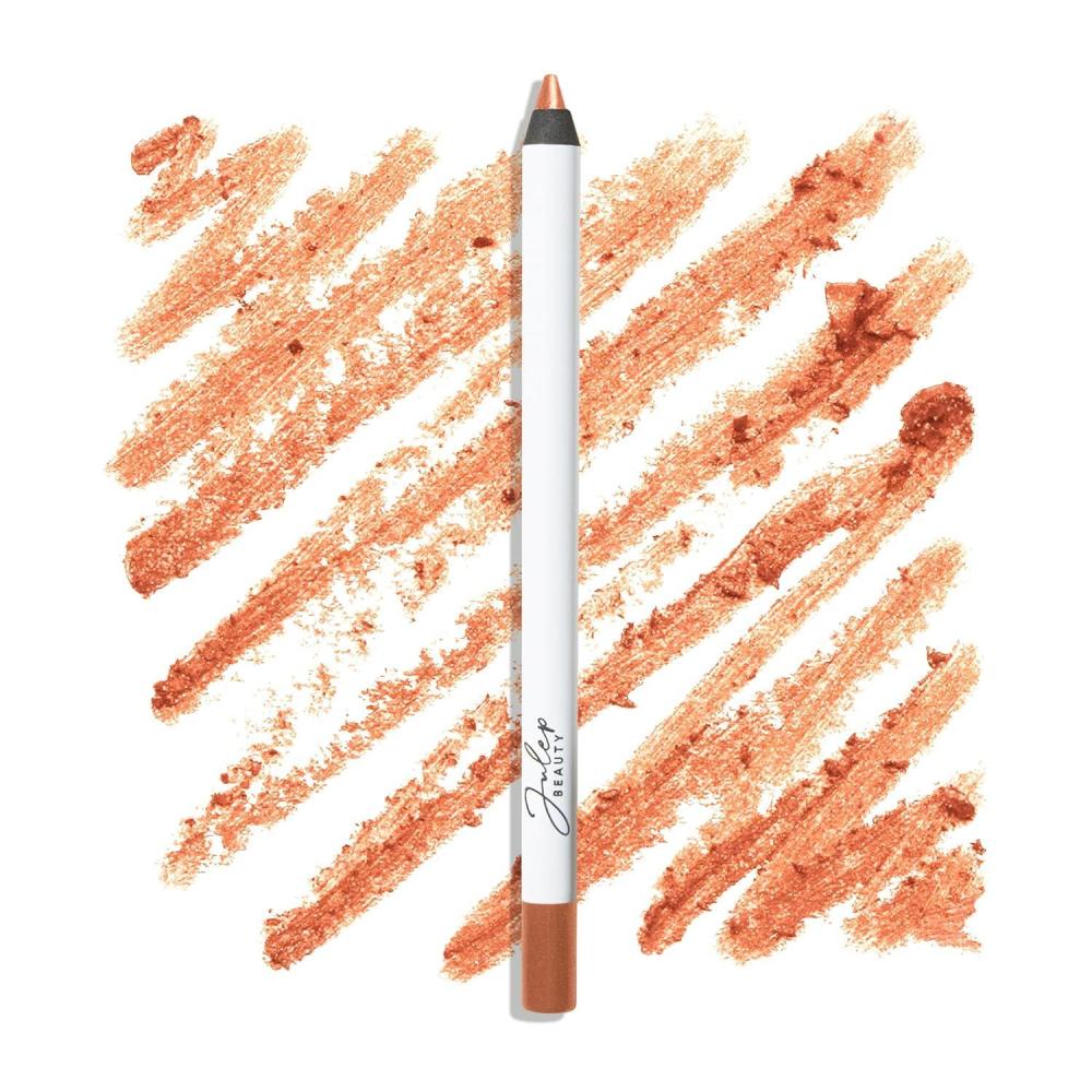 imageJulep When Pencil Met Gel Sharpenable MultiUse Longwear Eyeliner Pencil  Rich Brown  TransferProof  High Performance Liner26 Tangerine Shimmer