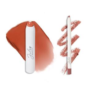 imageJulep The Perfect Pair 2pc Set Its Balm Tinted Lip Balm Vintage Mauve and With a Trace Retractable Creamy LongLasting Lip Liner Antique RoseRoasted Peach  Cashmere Cardi