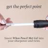 imageJulep When Pencil Met Gel Sharpenable MultiUse Longwear Eyeliner Pencil  Blackest Black  TransferProof  High Performance Liner Duo18 Fig Shimmer